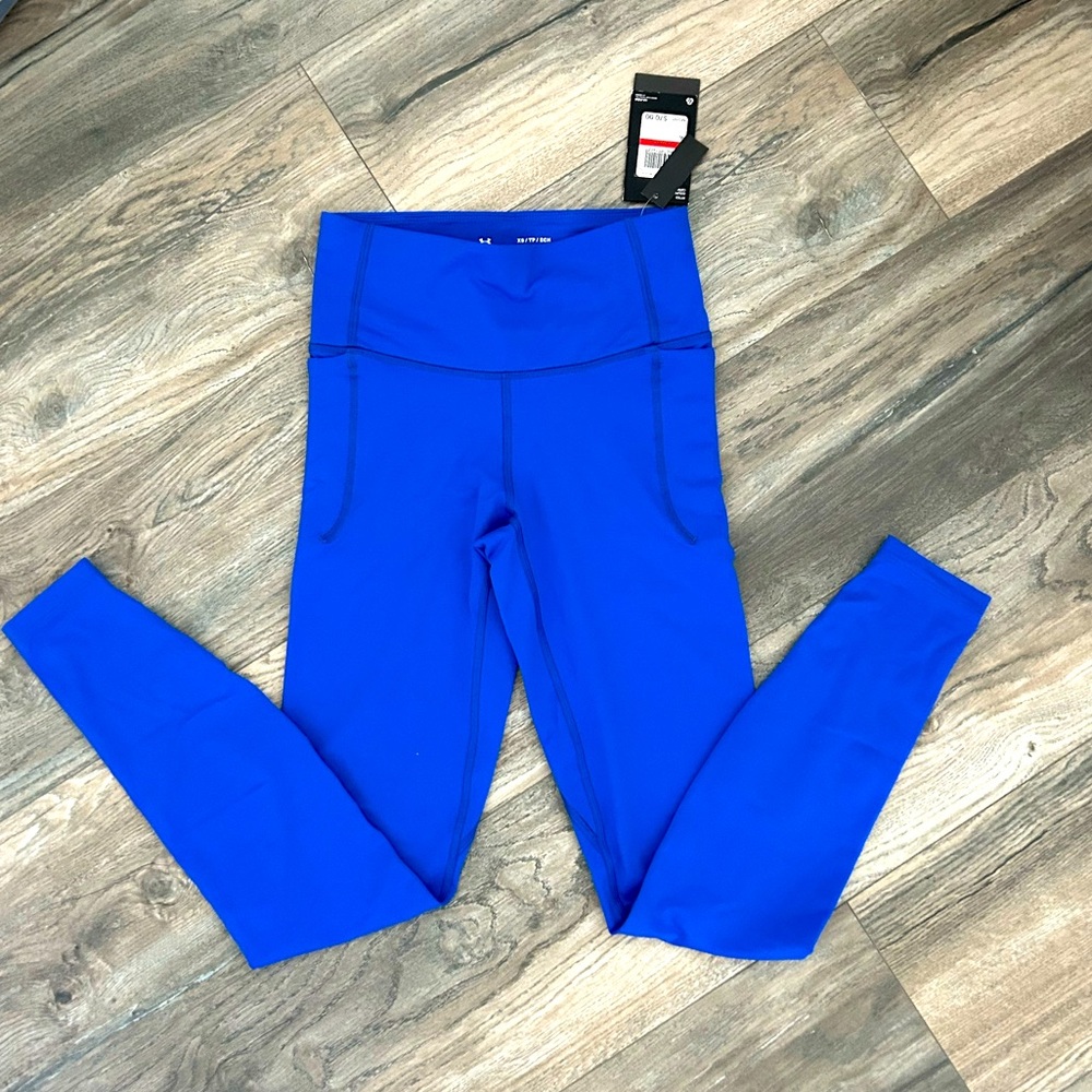 NWT under armour meridian fitter cobalt blue full length leggings size xs